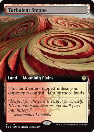 Turbulent Steppe (Extended Art) (SOC-106) - Commander: Secrets of Strixhaven | Grognard Games