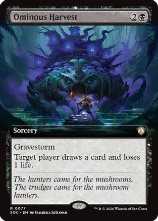 Ominous Harvest (Extended Art) (SOC-077) - Commander: Secrets of Strixhaven | Grognard Games