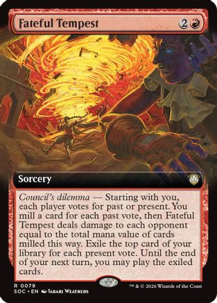 Fateful Tempest (Extended Art) (SOC-079) - Commander: Secrets of Strixhaven | Grognard Games