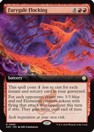 Furygale Flocking (Extended Art) (SOC-080) - Commander: Secrets of Strixhaven | Grognard Games