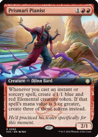 Prismari Pianist (Extended Art) (SOC-082) - Commander: Secrets of Strixhaven | Grognard Games