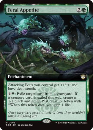 Feral Appetite (Extended Art) (SOC-086) - Commander: Secrets of Strixhaven | Grognard Games