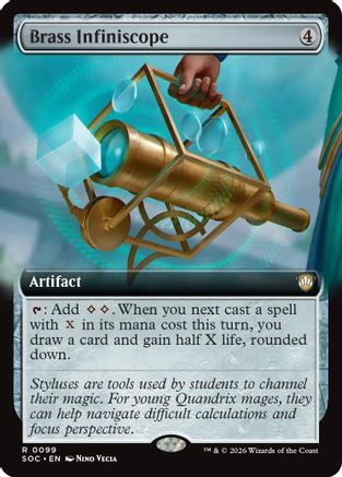 Brass Infiniscope (Extended Art) (SOC-099) - Commander: Secrets of Strixhaven | Grognard Games