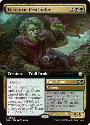 Eccentric Pestfinder (Extended Art) (SOC-094) - Commander: Secrets of Strixhaven | Grognard Games