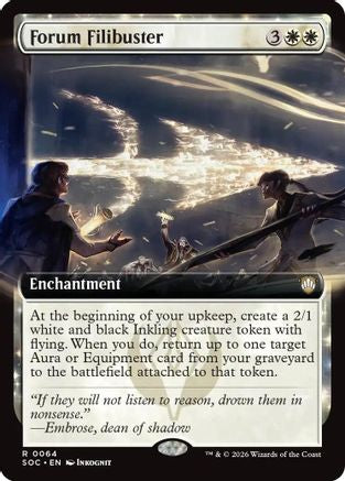 Forum Filibuster (Extended Art) (SOC-064) - Commander: Secrets of Strixhaven | Grognard Games