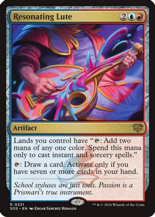Resonating Lute (SOS-221) - Secrets of Strixhaven Foil | Grognard Games