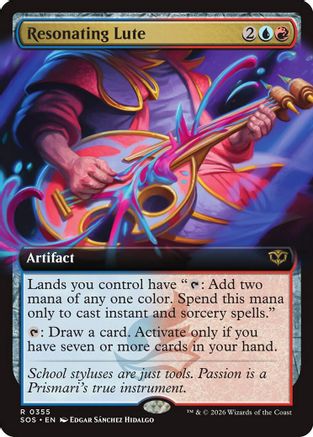 Resonating Lute (Extended Art) (SOS-355) - Secrets of Strixhaven | Grognard Games