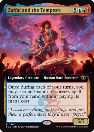 Zaffai and the Tempests (Extended Art) (SOS-360) - Secrets of Strixhaven Foil | Grognard Games