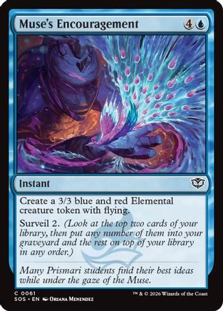 Muse's Encouragement (SOS-061) - Secrets of Strixhaven Foil | Grognard Games