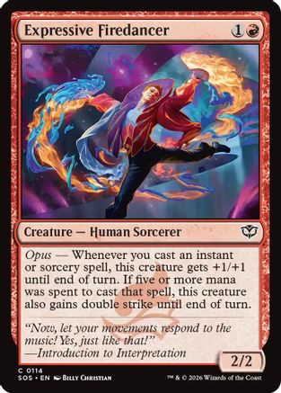 Expressive Firedancer (SOS-114) - Secrets of Strixhaven Foil | Grognard Games