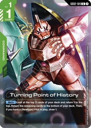Turning Point of History (Store Tournament Participant Pack 04) - Gundam Promotional Cards (GD02-104) Holofoil | Grognard Games