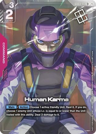 Human Karma (Store Tournament Winner Pack 04) - Gundam Promotional Cards (GD03-113) Holofoil | Grognard Games
