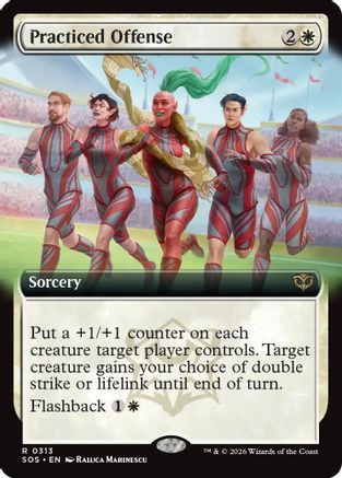 Practiced Offense (Extended Art) (SOS-313) - Secrets of Strixhaven Foil | Grognard Games