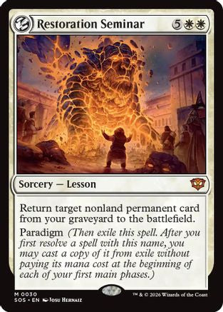 Restoration Seminar (SOS-030) - Secrets of Strixhaven Foil | Grognard Games