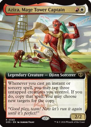 Aziza, Mage Tower Captain (Extended Art) (SOS-345) - Secrets of Strixhaven | Grognard Games