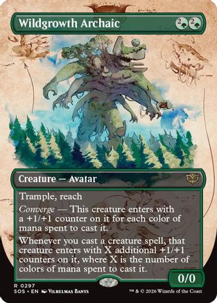 Wildgrowth Archaic (Borderless) (SOS-297) - Secrets of Strixhaven Foil | Grognard Games