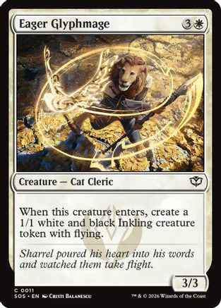 Eager Glyphmage (SOS-011) - Secrets of Strixhaven Foil | Grognard Games