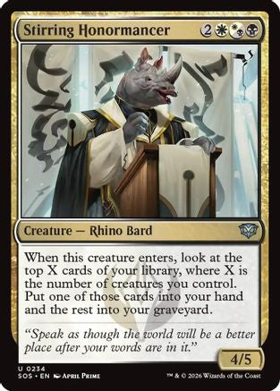 Stirring Honormancer (SOS-234) - Secrets of Strixhaven Foil | Grognard Games