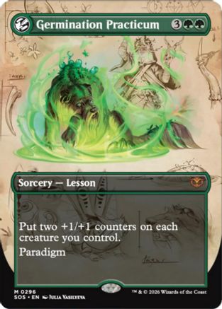 Germination Practicum (Borderless) (SOS-296) - Secrets of Strixhaven Foil | Grognard Games