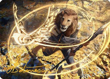 Eager Glyphmage Art Card (Gold-Stamped Signature) (ASSOS-003) - Art Series: Secrets of Strixhaven | Grognard Games
