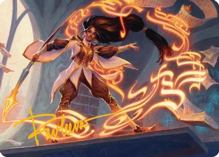 Interjection Art Card (Gold-Stamped Signature) (ASSOS-004) - Art Series: Secrets of Strixhaven | Grognard Games