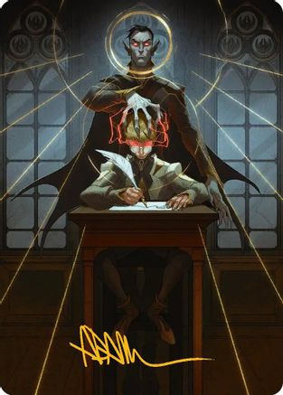 Vampiric Tutor Art Card (Gold-Stamped Signature) (ASSOS-045) - Art Series: Secrets of Strixhaven | Grognard Games