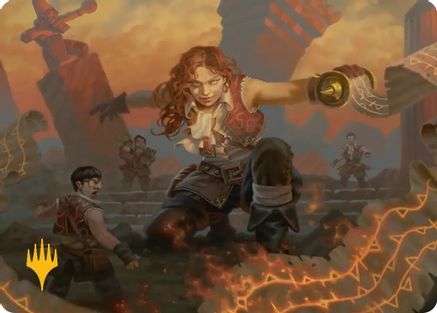 Zealous Lorecaster Art Card (Gold-Stamped Planeswalker Symbol) (ASSOS-014) - Art Series: Secrets of Strixhaven | Grognard Games