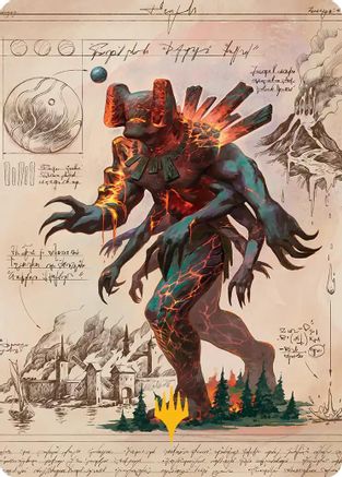 Magmablood Archaic Art Card (Gold-Stamped Planeswalker Symbol) (ASSOS-031) - Art Series: Secrets of Strixhaven | Grognard Games