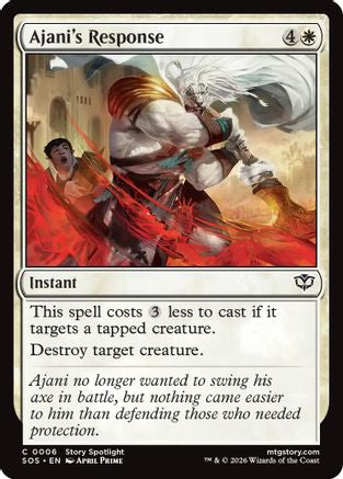 Ajani's Response (SOS-006) - Secrets of Strixhaven Foil | Grognard Games