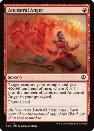 Ancestral Anger (SOS-106) - Secrets of Strixhaven Foil | Grognard Games