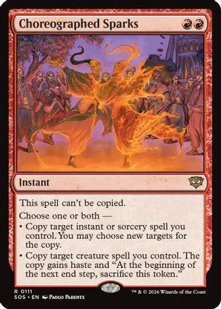 Choreographed Sparks (SOS-111) - Secrets of Strixhaven Foil | Grognard Games