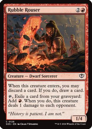 Rubble Rouser (SOS-128) - Secrets of Strixhaven Foil | Grognard Games