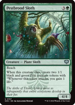 Pestbrood Sloth (SOS-157) - Secrets of Strixhaven Foil | Grognard Games