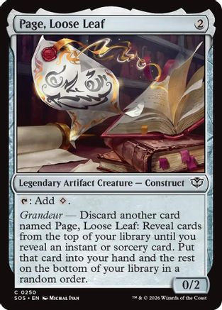 Page, Loose Leaf (SOS-250) - Secrets of Strixhaven Foil | Grognard Games