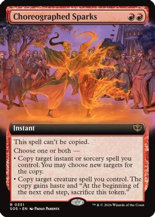 Choreographed Sparks (Extended Art) (SOS-331) - Secrets of Strixhaven Foil | Grognard Games
