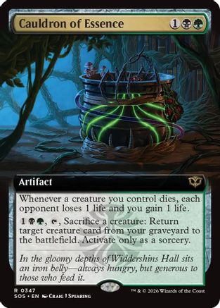 Cauldron of Essence (Extended Art) (SOS-347) - Secrets of Strixhaven | Grognard Games