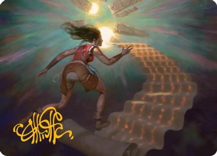 Pursue the Past Art Card (Gold-Stamped Signature) (ASSOS-022) - Art Series: Secrets of Strixhaven | Grognard Games