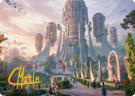Command Tower Art Card (Gold-Stamped Signature) (ASSOS-039) - Art Series: Secrets of Strixhaven | Grognard Games