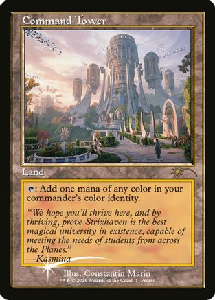Command Tower (Strixhaven: Omens of Chaos) (MEDIA-001) - Media Promos Foil | Grognard Games