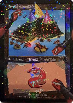 Mountain (7128) (Pool Party Foil) (SLD-7128) - Secret Lair Drop Series Foil | Grognard Games