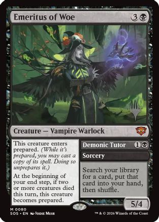 Emeritus of Woe (PPSOS-080) - Promo Pack: Secrets of Strixhaven Foil | Grognard Games