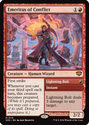 Emeritus of Conflict (PPSOS-113) - Promo Pack: Secrets of Strixhaven Foil | Grognard Games