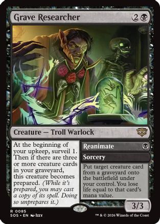 Grave Researcher (PPSOS-085) - Promo Pack: Secrets of Strixhaven | Grognard Games