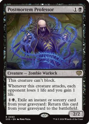 Postmortem Professor (PPSOS-093) - Promo Pack: Secrets of Strixhaven Foil | Grognard Games