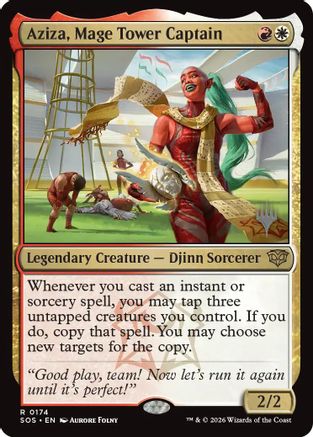 Aziza, Mage Tower Captain (PPSOS-174) - Promo Pack: Secrets of Strixhaven Foil | Grognard Games