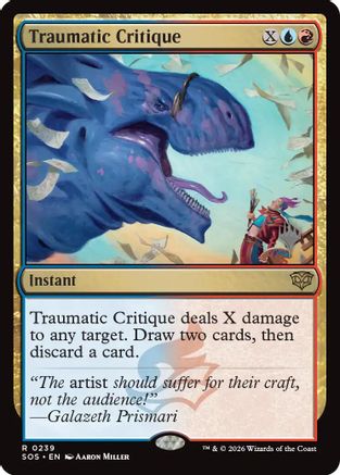 Traumatic Critique (PPSOS-239) - Promo Pack: Secrets of Strixhaven Foil | Grognard Games