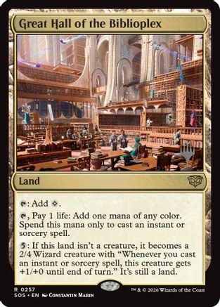 Great Hall of the Biblioplex (PPSOS-257) - Promo Pack: Secrets of Strixhaven | Grognard Games