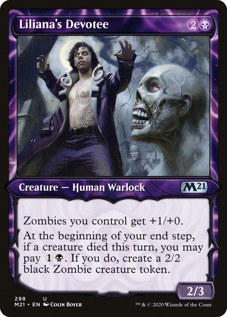 Liliana's Devotee (M21-298) - Core Set 2021: (Showcase) | Grognard Games