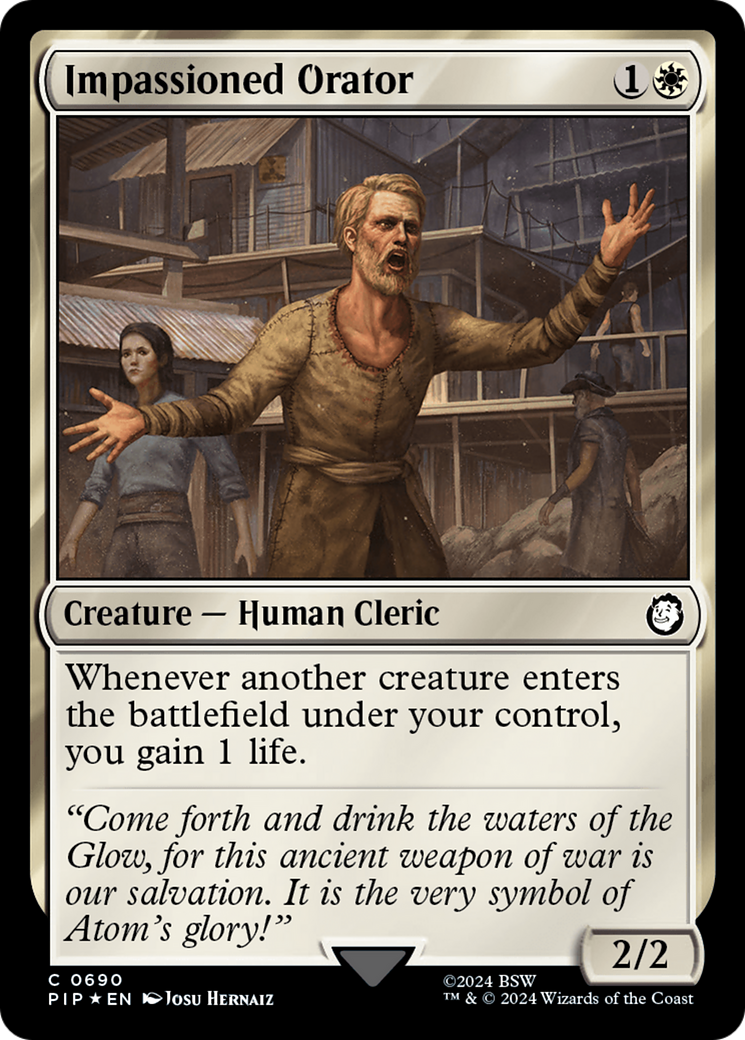 Impassioned Orator (Surge Foil) [Fallout] | Grognard Games