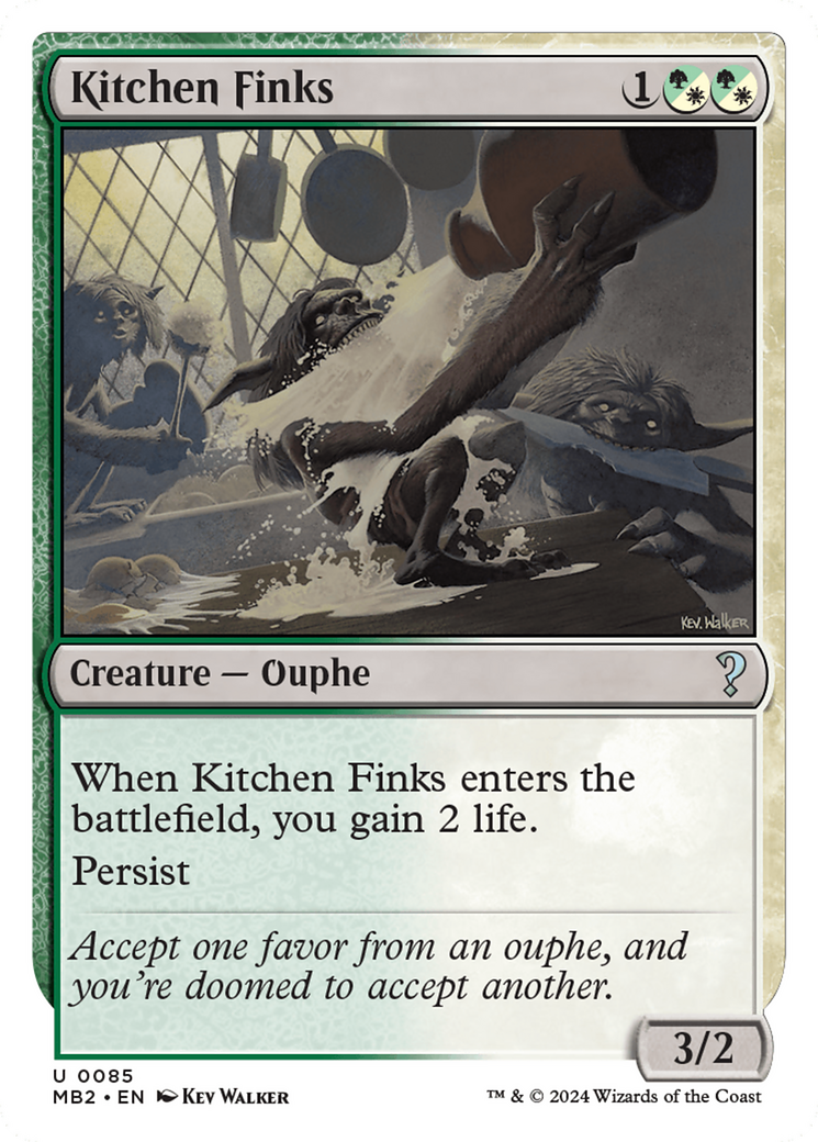 Kitchen Finks (White Border) [Mystery Booster 2] | Grognard Games